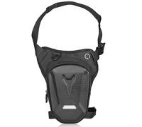 Bolsa para la pierna para moto, impermeable, para hombre y mujer, multibolsillos para la pierna, bolsa para el muslo, para senderismo, equitación, pesca (negro), Negro , 20 x 14.5 x 8 cm