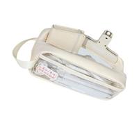 Bolsa para lápices transparente resistente al agua, estuche para lápices ligero, estuche organizador de bolígrafos portátil para estudiantes, oficina, estuche transparente profesional, Blanco 1000W