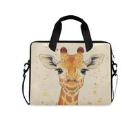 Bolsa para laptop de 16 y 15.6 pulgadas, diseño de perro Boston Terrier, maletín para laptop para mujeres y hombres, estudiantes, trabajo, viajes, bandolera, fundas, Giraffe I27815, Talla única