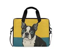 Bolsa para laptop de 16 y 15.6 pulgadas, diseño de perro Boston Terrier, maletín para laptop para mujeres y hombres, estudiantes, trabajo, viajes, bandolera, fundas, Dogs I27643, Talla única