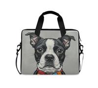 Bolsa para laptop de 16 y 15.6 pulgadas, diseño de perro Boston Terrier, maletín para laptop para mujeres y hombres, estudiantes, trabajo, viajes, bandolera, fundas, Dogs I27695, Talla única