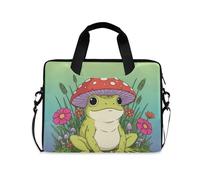 Bolsa para laptop de 16 y 15.6 pulgadas, diseño de perro Boston Terrier, maletín para laptop para mujeres y hombres, estudiantes, trabajo, viajes, bandolera, fundas, Frog I27858, Talla única