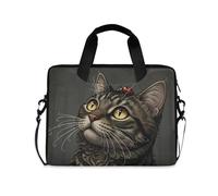 Bolsa para laptop de 16 y 15.6 pulgadas, diseño de perro Boston Terrier, maletín para laptop para mujeres y hombres, estudiantes, trabajo, viajes, bandolera, fundas, Cat I27827, Talla única