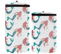 Bolsa para lavadora para zapatillas de deporte, 2 piezas, bolsa para zapatos de lavandería, bolsa de limpieza de zapatos, bonitas sirenas pelirrojas, bonitas sirenas pelirrojas, 1 tamaño, Hermosas