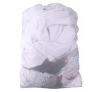 Bolsa para Lavar Zapatillas en Lavadora, Saco Grande 60x90cm con Cierre de Cordón, Red de Malla para Ropa Delicada y Calzado Deportivo, Gran Capacidad, Color Blanco