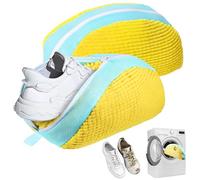 Bolsa para Lavar Zapatos para Lavadora, 2 Unidades para Lavadora, antideformación, Bolsa de Lavandería con Cremallera, Saco Lavadora para Zapatillas Lavar para Organizador y Viajes (Amarillo Sector)