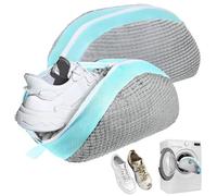 Bolsa para Lavar Zapatos para Lavadora, 2 Unidades para Lavadora, antideformación, Bolsa de Lavandería con Cremallera, Saco Lavadora para Zapatillas Lavar para Organizador y Viajes (Gris Sector)