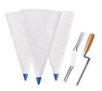 Bolsa para lechada de azulejo, 12 pulgadas por 24 pulgadas, bolsa de sellador de mortero de mampostería resistente, herramientas de mortero para bolsa de lechada de cemento (30 x 61 cm, 3 unidades)