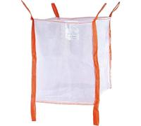 Bolsa para leña de leña, bolsa de leña, 80 x 95 x 100 cm (1 unidad), color blanco