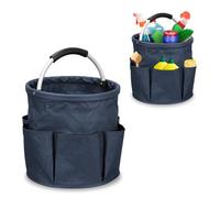 Bolsa para Limpieza, Contenedores para Productos de Limpieza con 6 Bolsillos Cesta de Limpieza Portatil Caja para Productos de Limpieza, para Guardar Productos de Limpieza y Herramientas (Azul)