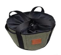 Bolsa para lona Horno Holandés Camping 33x33cm Bolsillos Bolsa | Gran capacidad, para lona , asas algodón, bolsillos laterales, cierre cordón, ideal camping