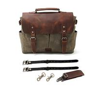 Bolsa para Manillar Bolsa Lateral Universal para Motocicleta Bolsa para Asiento Trasero Retro Bolsa para Colgar En El Asiento del Vehículo Eléctrico Moto Bolsa(Army Green Strap)