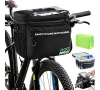 Bolsa para Manillar de Bicicleta, Alforja Delantera para Bicicleta Eléctrica y MTB，Impermeable con Pantalla Táctil, Aislada Térmica con Papel de Aluminio, Soporte para Móvil hasta 6.5"", Bikepacking