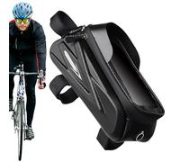 Bolsa para manubrio de bicicleta, funda para teléfono de tubo frontal, organizador de almacenamiento impermeable, bolsa de marco de ciclismo para pantalla táctil con cubierta para lluvia, bolsa de