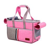 Bolsa para Mascotas Transpirable Perro Bolsa Plegable de Mascotas for Salir a Disfrutar del Sol y el Paisaje para Viajes Diarios(Rosado,26x19x43cm)