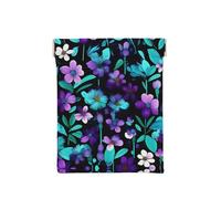 Bolsa para monedas con estampado de libélula morada, organizador de monedas, soporte para cambios, cartera de viaje pequeña, para monedas, cambios, auriculares, Flor púrpura y verde azulado, Talla