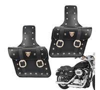 Bolsa para moto | Cestas de piel sintética impermeables | Alforjas para moto todo terreno, para guantes de motocicleta, cartera, teléfono, vaso, chaqueta de lluvia y herramientas
