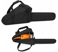 Bolsa para Motosierra para Husqvarna 135 Mark II 2019-2027 | Tela Oxford 600D y cierre completo; áreas separadas para motor y espada; asa acolchada para traslados en taller y campo
