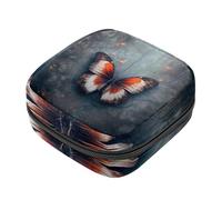 Bolsa para niñas y mujeres, 20 bolsas sanitarias para desechar servilletas de mariposa, bolsa de gran capacidad con cremallera para almohadilla menstrual