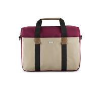 Hama Maletín para portátiles 36cm 14,1" – 100% poliéster reciclado con asa de hombro, Burdeos/Beige