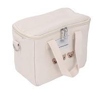 Bolsa para Paales, Bolsa de Viaje para mam de Gran Capacidad, de Tela Oxford Porttil con Bolsillo con Cremallera Resistente a la Suciedad con Asa de Caja (Blanco