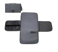 Bolsa para pañales, bolsa de almacenamiento de gran capacidad, bolsa para cochecito de pañales con cambiador - para viajes, caminar, playa, viajes cortos, picnic, salidas familiares, gris oscuro