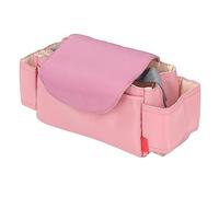 Bolsa para Pañales de bebé, Impermeable, de Nailon, con Múltiples Bolsillos, Simple, Antidesgaste, para Cochecito de bebé, para Mesa de Pared de Cuna (Rosa)