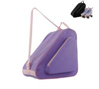Bolsa para Patines con Correa Ajustable, Bolsa para Zapatos de Patinaje, Mochila para Patines de Hielo de Cuatro Ruedas Patines Roller, Bolsa para patines en línea, Porta patines de ruedas (Morado)