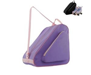 Bolsa para Patines con Correa Ajustable, Bolsa para Zapatos de Patinaje, Mochila para Patines de Hielo de Cuatro Ruedas Patines Roller, Bolsa para patines en línea, Porta patines de ruedas (Morado)