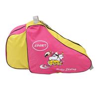 Bolsa para patines en línea rosa de tela Oxford con diseño multicapa | Para patines de hielo y patines en línea, portátil y reutilizable, fácil de limpiar, con almacenamiento por capas