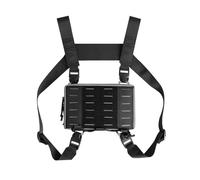 Bolsa para pecho, bolsillo pectoral impermeable con correa ajustable, bolsas Rig para correr, viajar, senderismo, caminar, cazar, pescar, gris, L, Classique