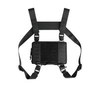 Bolsa para pecho, bolsillo pectoral impermeable con correa ajustable, bolsas Rig para correr, viajar, senderismo, caminar, cazar, pescar, Negro , L, Classique