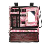 Bolsa para pelotas de golf, con cremallera, multiusos, organizador de pelotas de golf, bolsa de transporte de camuflaje rosa, 30 x 25,4 x 1,5 cm