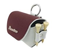 Bolsa para pelotas de golf - Funda magnética de piel sintética - Bolsa para pelotas de golf, diseño duradero de bloque de colores, soporte para pelotas de golf para hombres con fuerte cierre magnético