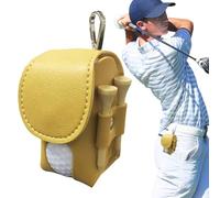 Bolsa para pelotas de golf, soporte para cinturón de piel sintética, organizador de pelotas de golf con clip para hombres, mujeres y padres
