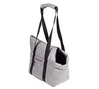 Bolsa para Perros, Bolsa para Cachorros - Gris (Material Acolchado), S: 34x22x26 cm - Bolsa de Transporte para Perros pequeños y medianos, Cachorros, Gatos