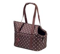 Bolsa para perros - Marrón/Patrón: Pezuñas, M hasta 10 kg - Bolsa de transporte para perros pequeños y medianos, cachorros, gatos