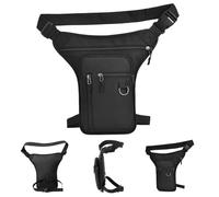 Bolsa para Pierna Bolsa para Muslo con Correa para Pierna Bolsa para Pierna Ajustable con múltiples Bolsillos Bolsa para Cintura Impermeable Cierre de Cremallera Unisex 7,1 x 0,8 x 12,2 Pulgadas