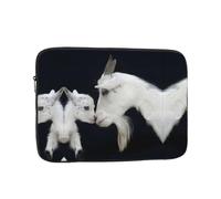 Bolsa para portátil de 13 pulgadas con diseño de oveja linda con patrón de madre, funda protectora interior, portátil y adecuada para viajes de negocios o viajes