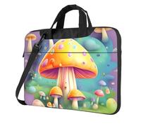 Bolsa para portátil de 14 pulgadas con patrón único de hongos de fantasía ligera y fácil de transportar para viajes de negocios, trabajo y estudio