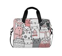 Bolsa para portátil de 6.1 y 16 pulgadas, diseño de gato, gatito, animal, maletín con asa para mujeres, hombres, niñas, damas, viajes, multicolor, 15.7*3*11.8 inch