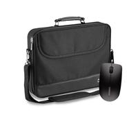 Bolsa para portátil PEDEA 17,3 pulgadas BLACKLINE + ratón CHERRY MC 1000 Bolso para portátil con bandolera, negro