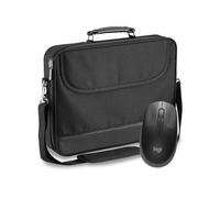 Bolsa para portátil PEDEA 17,3 pulgadas BLACKLINE + ratón Logitech M190 Bolso para portátil con bandolera, negro