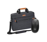 Bolsa para portátil PEDEA "Elegance" Pro, 15,6" + ratón Logitech M190 para portátiles de hasta 39,6 cm, gris