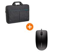 Bolsa para portátil PEDEA "Lifestyle" hasta 17,3" + ratón CHERRY MC 1000 [para portátiles de hasta 43,9 cm]