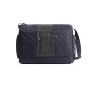 Bolsa Para Portátil Piquadro Bolso Bandolera Unisex Cuero Y Tela Azul