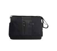 Bolsa Para Portátil Piquadro Bolso Bandolera Unisex Cuero Y Tela Negro