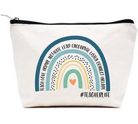 Bolsa para Profesores, Beige, 9.8 ″ W x 7″ H x 2.7″ Bottom, 374-teach Love Inspire Teacherlife