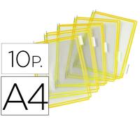 Bolsa para Puerta Catalogo Din A4 Con Pivotes Amarillo Pack de 10 Unidades - TARIFOLD