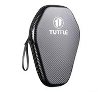 Bolsa para raquetas de tenis de mesa con carcasa rígida de EVA impermeable, almacenamiento para dos raquetas y seis pelotas, forro interior suave para protección, ligera y fácil de transportar